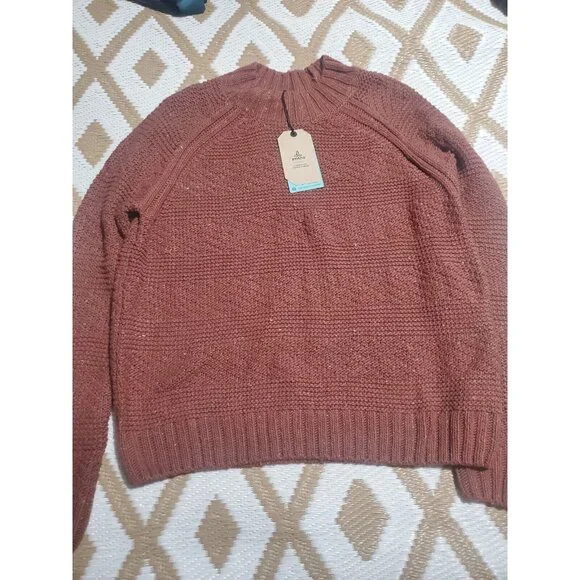 prAna Women's Nemma Mid Weight Mock Neck Organic Cotton Sweater Sz XL NWT - Picture 4 of 10